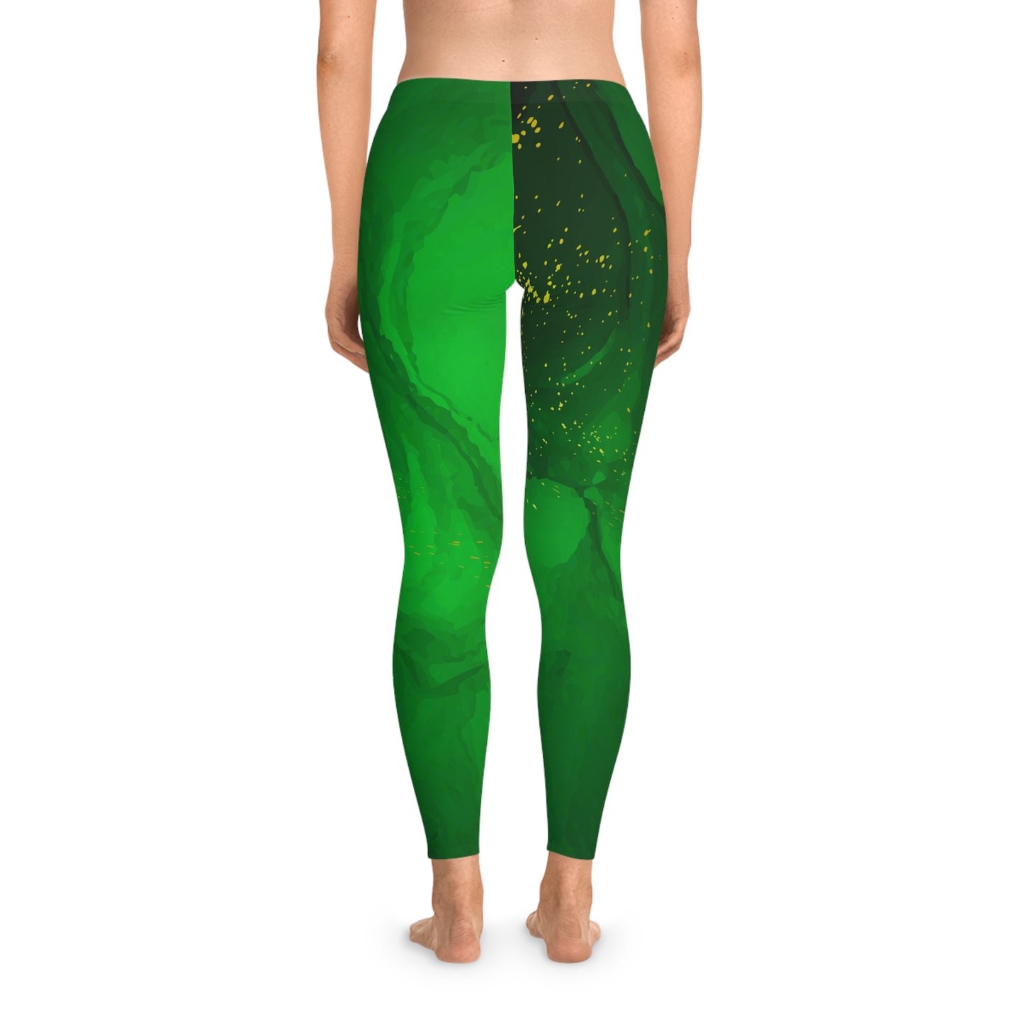 Green Galaxy Marble Leggings