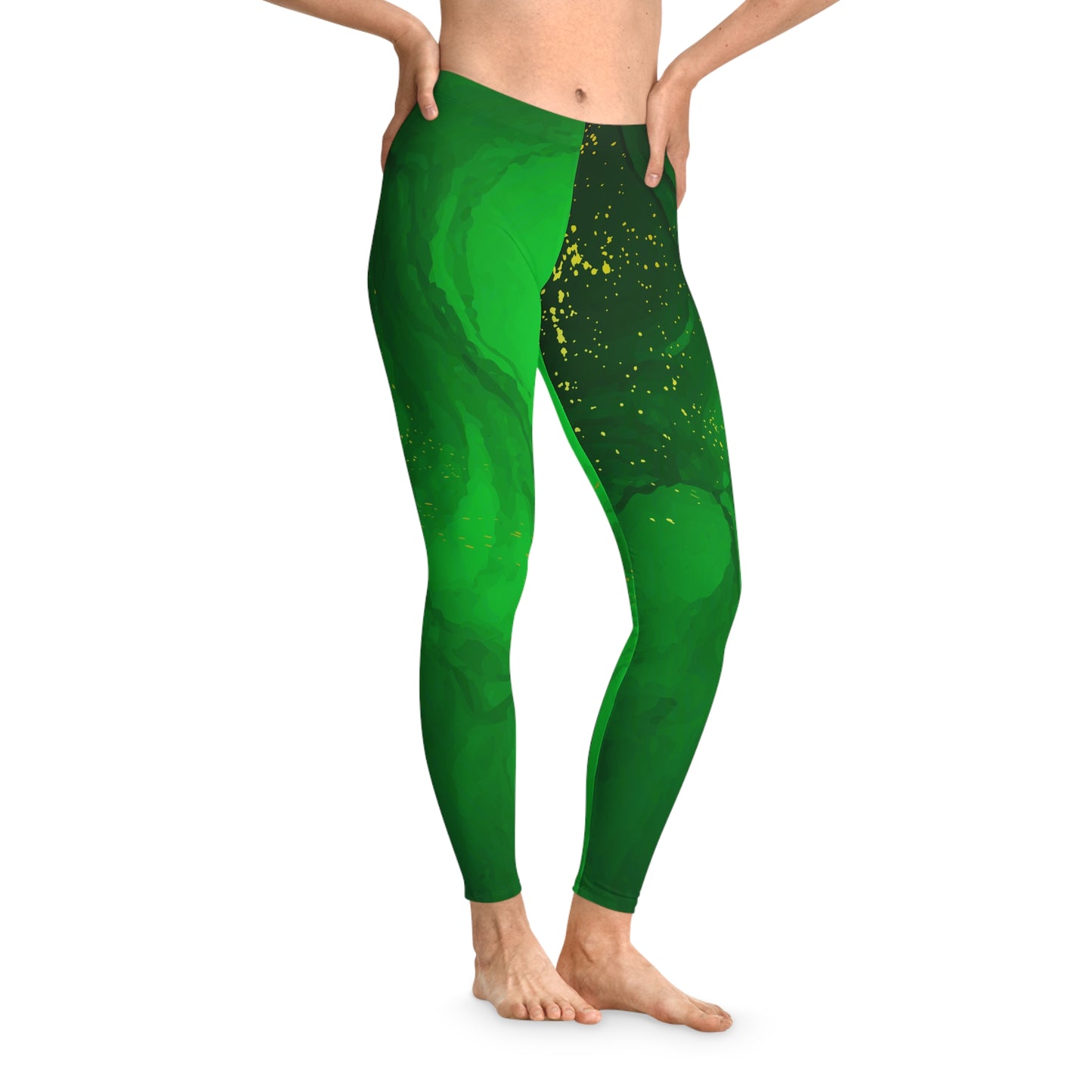 Green Galaxy Marble Leggings